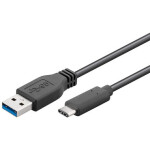 PremiumCord prepojovací USB 3.0 kábel s konektormi USB-C - USB-A čierny 3m (8592220016999)