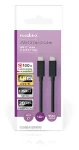 Nedis USB-C kábel 100 W 1 m čierny / Kábel USB / USB 3.2 Gen 2 / USB-C - USB-C / 20 Gbps (CCGB64020BK10)