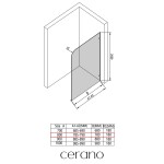 CERANO - Sprchová zástena Walk-in Orbis - Pravá - 8 mm - čierna matná, mliečne sklo - 80x200 CER-999921