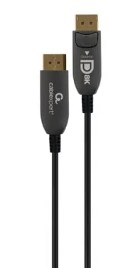 Gembird AOC Premium DisplayPort kábel 30 m čierna / DisplayPort kábel / aktívny optický / 8K / Ethernet (CC-DP8K-AOC-30M)