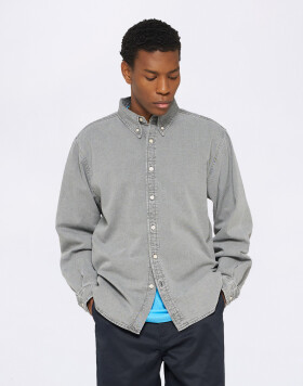 Edwin Arlo Shirt LS Black heavy bleach wash XL