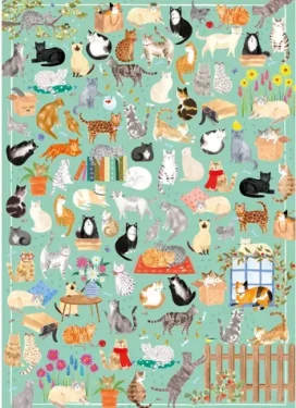 GIBSONS Puzzle The Art File: Mačacie život