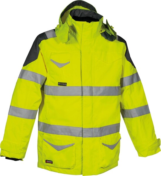 Reflexná zimná pracovná parka Cofra PROTECTION Farba: Reflexná žltá, Veľkosť: 46 (CAPROTECTION_00_46)