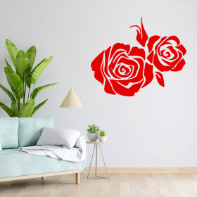 Veselá Stena Samolepka Ruža Farba: červená, Veľkosť: 60 x 71 cm