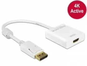 Delock Adaptér Displayport 1.2 samec lt;-gt; HDMI samica 4K aktívna / biela (62608)