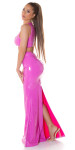 Soo Sexy! Koucla Latexlook Maxiskirt with XL Slit pink S