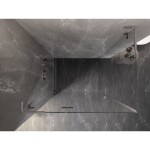 MEXEN/S - Lunar L sprchový kút dvere krídlové ľavá 100 x 90, transparent, nikel kartáčovaný 834L-100-090-97-00-L