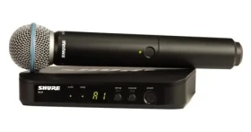 Shure BLX24E/B58-H8E / Bezdrôtový vokálny systém / Beta 58A / 518-542 MHz / dosah 100 m (010-04-762)