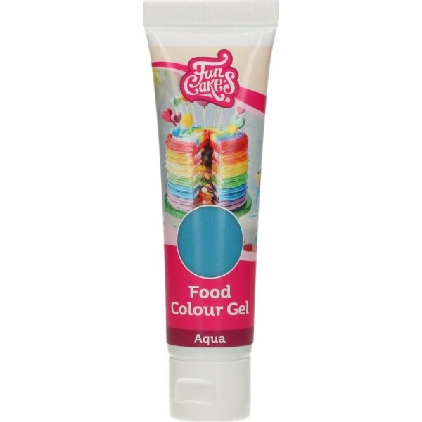 Gélová farba aqua modrá 30 g - FunCakes - FunCakes