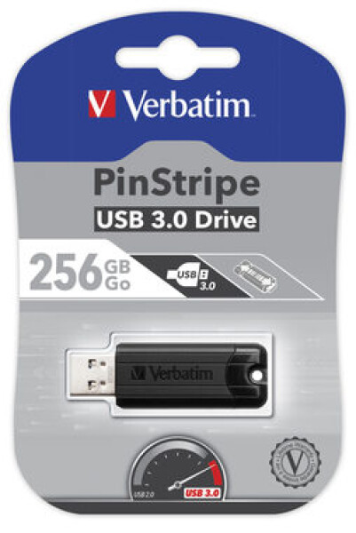 Verbatim PinStripe 256GB čierna Flash disk USB 3.0