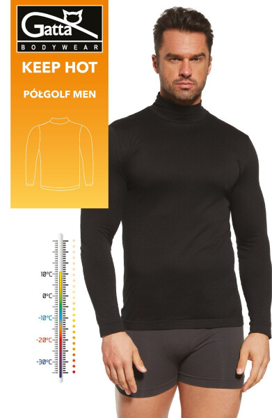 Pánsky polorolák 3079S Keep Hot Čierna - Gatta L černá