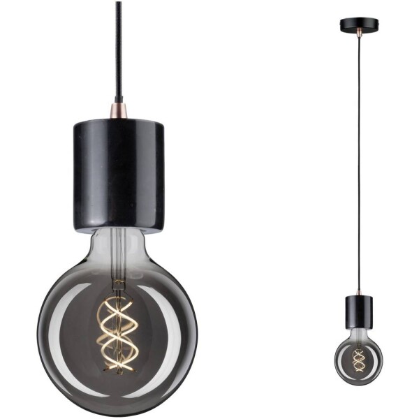 Paulmann Nordin 79751 závesné svietidlo LED E27 čierna, mramorová, meď matná; 79751
