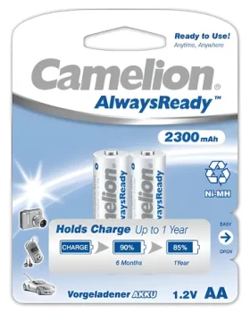 Camelion AlwaysReady / Nabíjacie batérie / AA (R06) / Ni-MH / 2300 mAh / 2 ks (17423206)