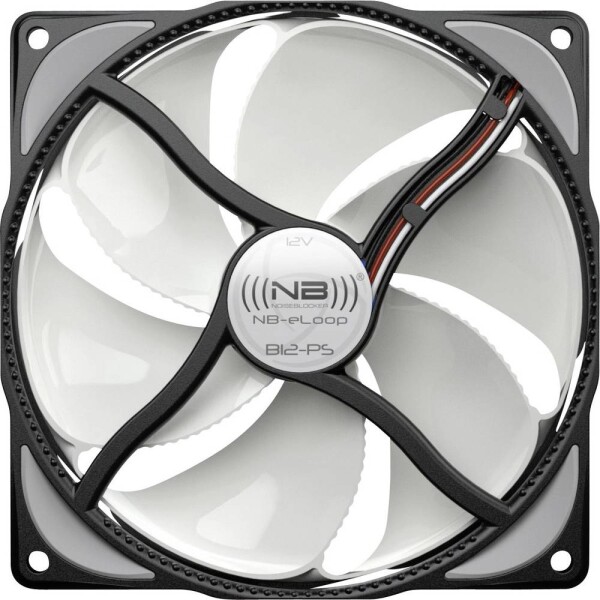 Noiseblocker NB-eLoop Fan B12-PS biela / 120mm / 21.2 dB @ 1500 RPM / 58 CFM / 4-pin PWM (ITR-B12-PS)