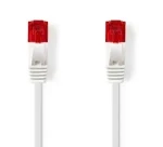 Nedis biely / Plochý patch kábel / Cat6 U/UTP / 0,5 m / PVC / Snagless (CCGL85215WT05)