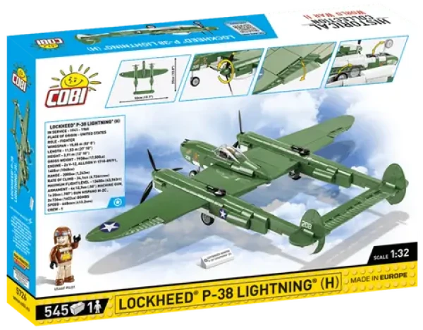 Cobi 5726 Americký bombardér Lockheed P-38 H Lightning
