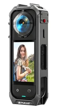 Puluz PU748H šedá / Ochranný rám pre Insta360 X5 / hliníková zliatina / magnetická základňa / 2× cold shoe (PU748H)