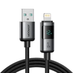 Joyroom S-A16 Pro Prism Series Nabíjací kábel s displejom USB-A (M) - Lightning (M) 3A 1.2m čierna (6956116722586)