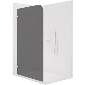 CERANO - Sprchová zástena Walk-in Orbis Ľ/P - 8 mm - biela matná, grafitové sklo - 100x200 CER-978755