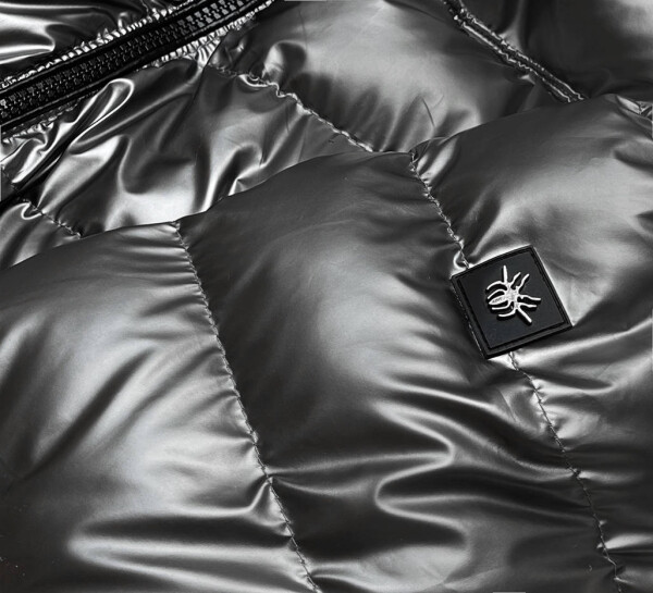 Stříbrná prošívaná bunda pro přechodné období model 17121593 S'WEST Barva: odcienie szarości, Velikost: