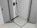 MEXEN/S - ROMA sprchovací kút 90x80, transparent, čierna 854-090-080-70-00-02