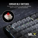 Corsair Gaming K65 PLUS Wireless čierna, šedá / Mechanická herná klávesnica / 75% / RGB / MLX Red (CH-91D401L-DE)