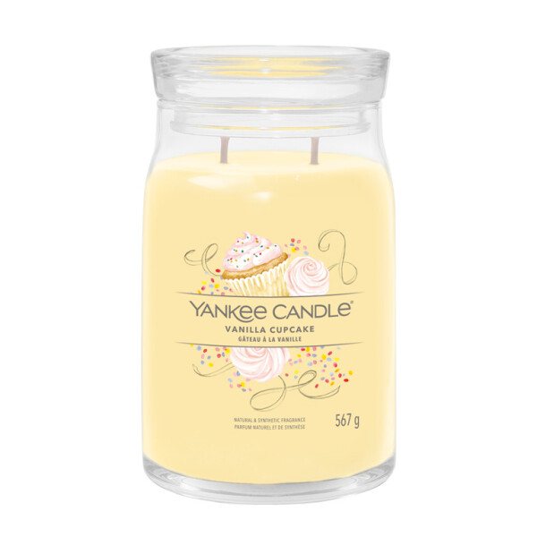 Yankee Candle Signature Vanilla Cupcake veľký pohár 567g / doba horenia až: 90h (5038581129228)