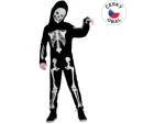 MaDe 95493 - Šaty na karneval - Kostra chlapec, 120-130 cm