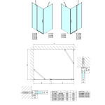 POLYSAN - ZOOM BLACK sprchová bočná stena 800, číre sklo ZL3280B