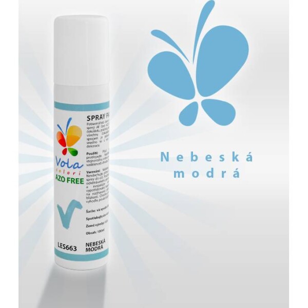 Sprejová farba pastelová na čokoládu AF (nebeská modrá) 100 ml - Vola colori - Vola colori