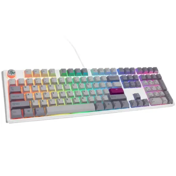 Ducky One 3 Cherry MX-Brown šedá / herná klávesnica / podsvietená / mechanická / drôtová USB-C / US (DKON2108ST-BUSPDMIWHHC2)