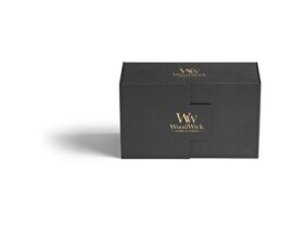 Woodwick darčekový set Fireside, Linen 275g - váza stredná 2 ks / doba horenia: až 65h (5038581123738)