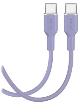 Puro Soft Lavender Blue / Dátový kábel / USB-C - USB-C / 25 W / 1,5 m
