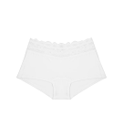Triumph - Lovely Micro: krátke boxerky s kvetinovou čipkou Triumph WHITE XS
