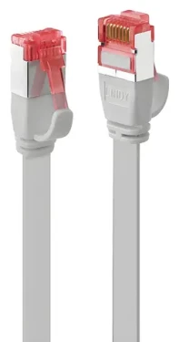 Lindy CAT6 U/FTP sivá / Patch kábel / plochý / 2 m / RJ-45 (47552)