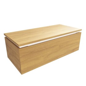 Kúpeľňová skrinka s krycou doskou SAT Feel 100x30x46 cm medový dub mat SATFEEL100DMDBEZ SATFEEL100DMDBEZ