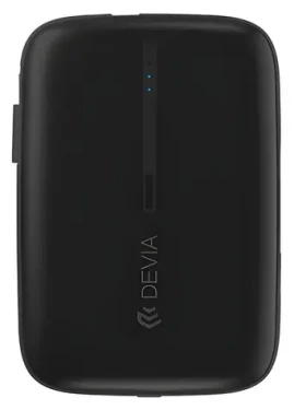 Devia Kintone čierna / Powerbanka / 10000 mAh / vstavané káble (6938595387562)