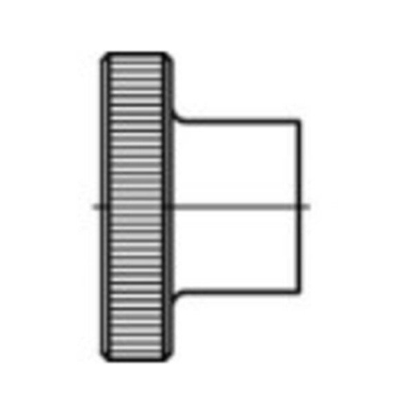 TOOLCRAFT TO-5447934 ryhovaná matica M8 DIN 466 mosaz 25 ks; TO-5447934