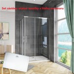 H K - Sprchovací kút obdĺžnikový, SIMPLE BASIC 120x70x185 cm L/P variant, rohový vstup vrátane sprchovej vaničky z liateho mramoru SE-SIMPLE12070-185/THOR-12070