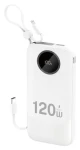 Dudao K13 biela / Powerbanka / 10000 mAh / integrovaný kábel