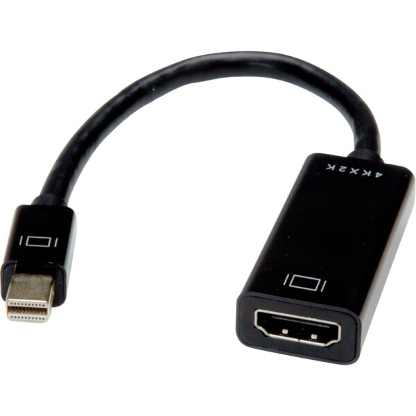 Value Mini-DisplayPort / HDMI káblový adaptér Mini DisplayPort konektory, Zásuvka HDMI-A 0.15 m čierna 12.99.3142 Kábel DisplayPort; 12.99.3142