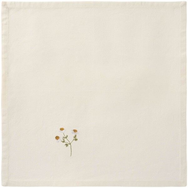 Ib Laursen Látkový obrúsok s výšivkou Flora Daisy