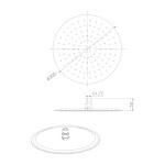 SAPHO - SLIM hlavová sprcha, priemer 300, zlato mat MS573GB