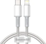 Baseus CATLGD-02 Kábel USB-C (M) - Lightning (M) 1 m biela / 20W (CATLGD-02)
