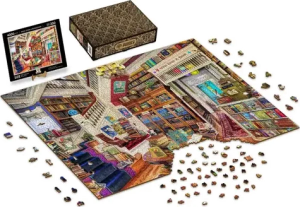 Wooden City Drevené puzzle Priania v kníhkupectve 4000 dielikov