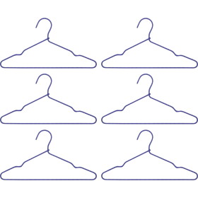 House Doctor Ramínka na šaty Wire Blue – set 6 ks