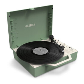 Victrola VSC-725SB zelená / Gramofón kufríkový / 3 rýchlostné / BT / RCA / 3.5mm jack / repro / Vinyl Safe (5060647650674)