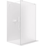 CERANO - Sprchová zástena Walk-in Onyx Duo Ľ/P - 8 mm - hranatá vzpera - biela matná, mliečne sklo - 80x200 CER-8050BD1855