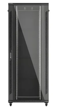 Lanberg FF01 čierna / Racková skriňa / 19" / 42U / 800x1000 mm / Presklené dvere (FF01-8042-12B)