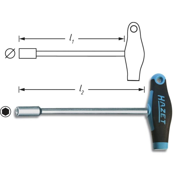 Hazet HAZET dielňa nástrčný kľúč Veľkosť kľúča: 11 mm Dĺžka drieku: 230 mm; 428-11